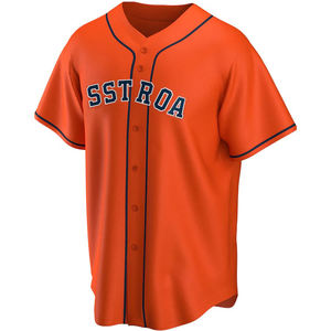 Camiseta de Béisbol Personalizada Naranja para Hombre, Uniforme Transpirable de Poliéster con Nombre y Número, Impresión en Serigrafía - Product Image 4