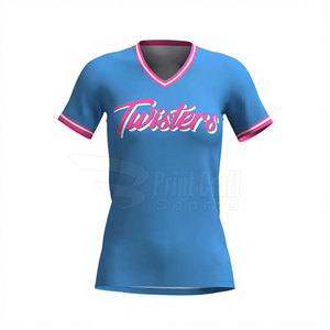 Chemises de softball à col en V personnalisées avec logo, best-sellers, en stock, vêtements d'équipe - Product Image 5