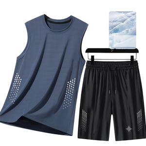 Ensemble de vêtements de sport pour hommes, léger et à séchage rapide, pour le basketball et la course à pied, avec logo personnalisé imprimé, prix d'usine Chine Bangladesh, OEM - Product Image 4