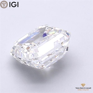 Diamant CVD de laboratoire taille Asscher 2,50 carats, certifié IGI, couleur D, clarté VVS1, pièce centrale solitaire pour sertissage personnalisé - Product Image 3