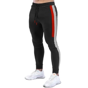 กางเกงออกกำลังกายลำลองสำหรับผู้ชายฤดูใบไม้ร่วงสไตล์ยุโรปกางเกงขนสัตว์ผ้าฝ้าย100% ไซส์ใหญ่พิเศษดีไซน์บล็อกสีแฟชั่น - Product Image 1