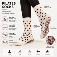 Chaussettes de Pilates pour femmes, antidérapantes, semelle souple, respirantes, extensibles, pour Reformer, Yoga, Barre, entraînement à domicile, motif personnalisé, vente en gros