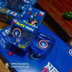 Needoh Cubo de Maltitol Capitán América, Juguetes Blandos de Superhéroes para Aliviar el Estrés, Juguetes Elásticos Antiestrés para Apretar - Product Image 2