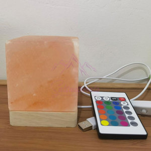Lampe en sel de l'Himalaya naturelle en forme de cube, lampe en sel de l'Himalaya originale en forme de cube pour chambre à coucher - Product Image 3