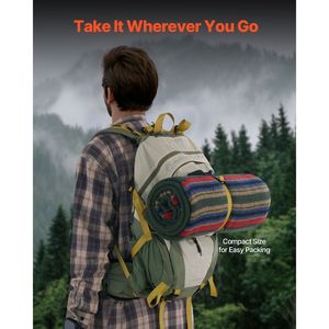 Grande couverture de camping en laine, résistante à l'eau et au vent, ignifuge, idéale pour les activités de plein air, parfaite pour les pique-niques et la randonnée - Product Image 6