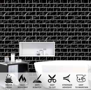 Adhesivos 3D para azulejos, autoadhesivos para baño, sala de estar y decoración del hogar, azulejos impermeables, adhesivos autoadhesivos para paredes - Product Image 4