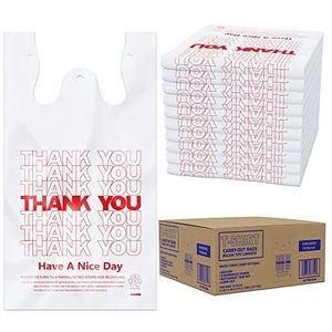 Bolsas de Plástico LDPE Impresas con Mensaje de Agradecimiento, Tipo Camiseta, Desechables, Termosellables, para Compras, con Fuelle Lateral, Reciclables, Impresión Offset - Product Image 3