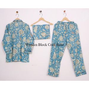 Ensembles de pyjamas floraux 100% coton pour femmes, respirants, nouveau style pour un confort ultime pour se détendre et dormir à la maison au printemps - Product Image 5