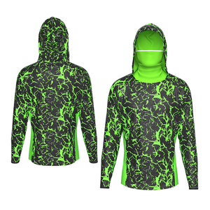 Sweat à capuche de pêche personnalisé pour homme avec cache-visage, séchage rapide, évacuation de l'humidité, léger, vêtements de pêche d'été - Product Image 1