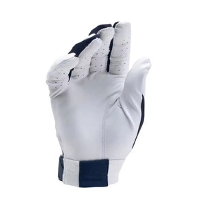 Baseball Batting Gloves Full Finger Ambidextrous <b>Hook</b> And Loop Closure Breathable Comfortable Fit Woven Leather Training Gear - Product Image 5