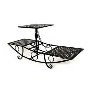 Heavy Duty Metal Cake <b>Stand</b> <b>Rotating</b> Tiered Dessert <b>Display</b> Cupcake Holder Elegant Wedding Birthday Party Serving Tray - Product Image 4