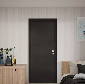 Puertas de MDF Minimalistas de Madera Sólida de 40 mm, Insonorizadas, Personalizadas de Fábrica, para Dormitorio, Oficina, Edificio, Villa, Apartamento, Estilo Posmoderno - Product Image 3