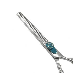 Tijeras Profesionales de Acero Inoxidable para Adelgazar el Cabello, 30 Dientes, para Diestros, Mango Inclinado, Tijeras de Texturizado para Salón y Barbería - Product Image 6