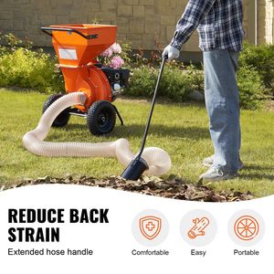 4.3-Inch X 13.1-Foot Garden Supplies Kit 4-Inch Diameter Wood <b>Chipper</b> <b>Shredder</b> Mulcher Leaf Vacuum - Product Image 5