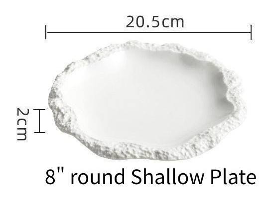 จานตื้นกลม 8 นิ้ว