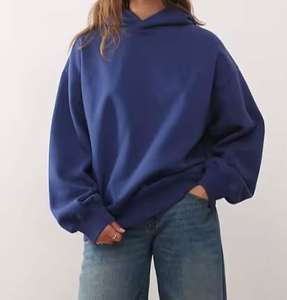 Sudadera con Capucha Extra Grande para Mujer, Invierno, Logotipo Personalizado OEM, Tejido Grueso de Algodón y Felpa, Estilo Holgado, Ropa Urbana - Product Image 4