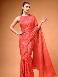 Indian Traditional Ethnic Casual Satin Silk <b>Saree</b> in Printed for Daily Wear and Festive Function for Women Trendy Fancy Outfit - Product Image 1