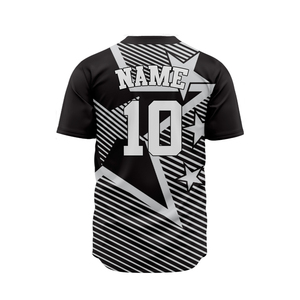 เสื้อเบสบอลทีมแบบสั่งทำพิเศษ ติดกระดุมด้านหน้า เสื้อกีฬา พิมพ์ลายแบบซับลิเมชั่น บริการ OEM - Product Image 6