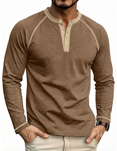 T-shirts à manches longues pour hommes sur mesure, 100% coton, séchage rapide et respirant, manches longues d'été avec tissu tricoté, prix bas - Product Image 6