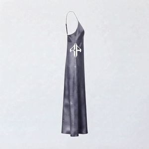 New <b>Top</b> Trending Spaghetti Strap Maxi <b>Dress</b> Heat Transfer Printing Cross Back Solid Color 100% Polyester Straight Hem for Women - Product Image 4