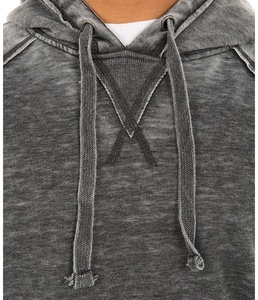 Sweat à capuche oversize pour homme en mélange de coton épais, effet délavé vintage, doux au toucher - Product Image 4