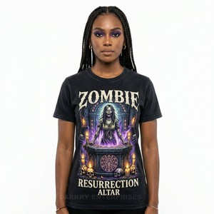 T-shirt personnalisé pour femme avec motif squelette, imprimé crâne vintage, en coton, style grunge, streetwear, vente en gros par le fabricant - Product Image 6