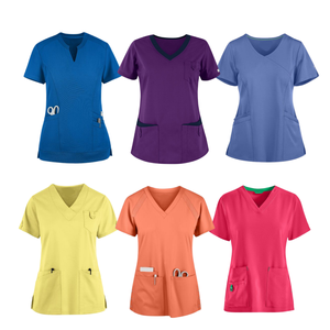MEJOR VENTA Top shirt Medical Scrubs ropa de hospital diseño personalizado para mujeres de Saomai FMF VN uniforme de fábrica-MOQ BAJO - Product Image 4