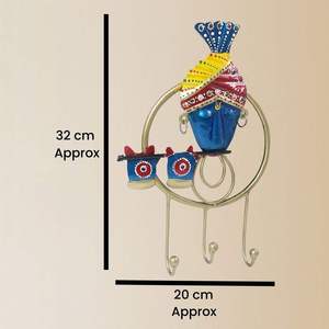 Premium Krishna Ji 3 <b>Hook</b> <b>Wall</b> Hanger –Metal Krishna Ji <b>Wall</b> <b>Hook</b> – 3 <b>Hook</b> Spiritual Home Storage Rack - Product Image 2