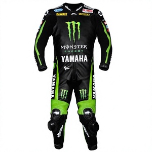 Combinaison de course moto Bradley Smith MotoCP Racing Suit Ramaha, combinaison de course moto une pièce, armure professionnelle de niveau 2 CE, combinaison/Traje - Product Image 1