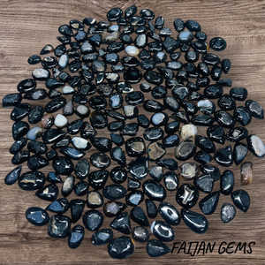 Cabujón de piedras preciosas sueltas Druzy negro Natural pulido Cristal de forma mixta de todos los tamaños para la fabricación de colgantes de joyería - Product Image 2