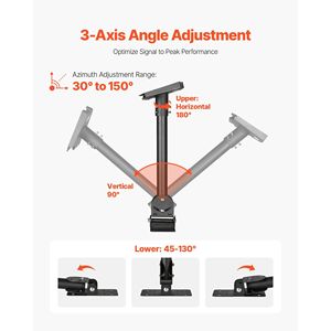Supporto per Tetto Starlink Gen 3 in Acciaio Resistente, Adattatore per Palo da Tetto con Angolo Regolabile 30-150 Gradi per Accessori Esterni RV Standard - Product Image 3