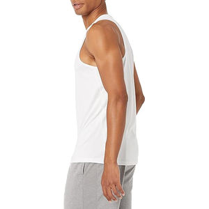 gym workout men sleeveless cotton spandex <b>muscle</b> <b>vest</b> stretch breathable tank top - Product Image 2