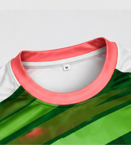 Camiseta de Mujer Sublimada, Cuello Redondo, Manga Corta, Secado Rápido, Corte Regular, Verde, Rojo, Blanco, con Logotipo Estampado, 100% Algodón Jersey, Talla 5XL - Product Image 3