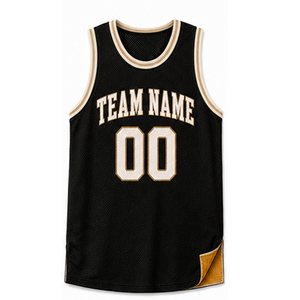 Camiseta de Baloncesto Personalizable de Malla Negra Unisex sin Mangas con Nombre del Equipo 00, Impresión Sublimada, para Todas las Temporadas, Ropa para Adultos - Product Image 1