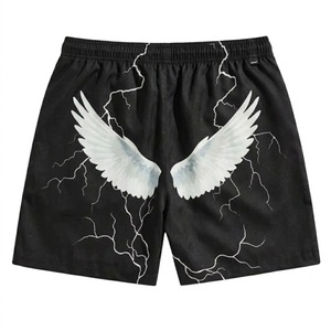 Nouveaux shorts de course de plage confortables et doux pour garçons et hommes, 100 % polyester, grande taille, en maille, personnalisables avec logo - Product Image 3