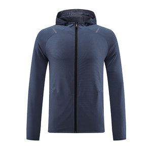 Chaqueta Deportiva con Capucha y Cremallera Completa para Hombre, de Secado Rápido, Poliéster, Manga Larga, Color Sólido, para Otoño - Product Image 5