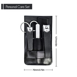 Ensemble professionnel élégant de 10 pièces pour manucure et pédicure, coupe-ongles 4 en 1, métal, sac doux au toucher, idée cadeau de luxe - Product Image 5