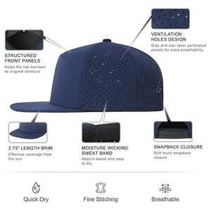 Gorra Deportiva Casual Transpirable con Cierre a Presión, Unisex, Azul, de Algodón, con Visera Plana, para Actividades al Aire Libre en Primavera y Verano - Product Image 5