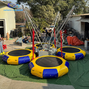 Trampoline gonflable de bungee jumping <span class=keywords><strong>pour</strong></span> 4 personnes, durable, sûr, élastique, divertissant, <span class=keywords><strong>pour</strong></span> enfants et adultes, idéal <span class=keywords><strong>pour</strong></span> les activités de plein air. - Product Image 1