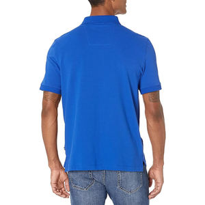 Camiseta Polo Azul para Hombre al por Mayor, Manga Corta, Tela Piqué, Ropa de Trabajo y Casual, Logotipo Personalizado OEM - Product Image 2