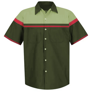 Camisa con botones para reparación de automóviles, uniformes de trabajo con bloques de color, ropa de trabajo, camisas con cuello de algodón, súper suaves y que reducen la irritación. - Product Image 5