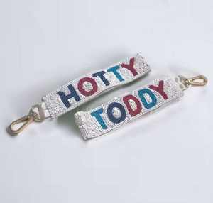 Handcrafted <b>Beaded</b> Embroidered Keychain Colorful Fabric <b>Thread</b> Work Custom Keychain Wholesale Supply - Product Image 1