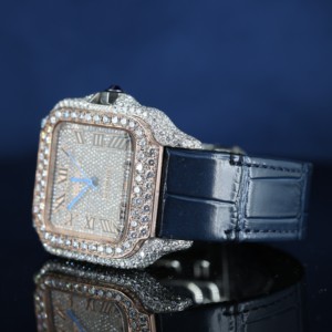 Reloj Mecánico de Acero Inoxidable con Moissanita, Esfera Romana, Estilo Hip Hop, Unisex, para Regalo - Product Image 2