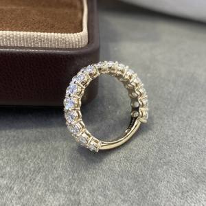 Anillos de Eternidad con Diamantes Cultivados en Laboratorio con Certificación IGI, Corte Ovalado, Oro de 18K y 14K, Anillo de Diamantes Sintéticos, Joyería - Product Image 5