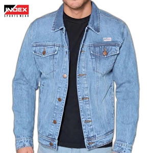 Veste en jean décontractée pour homme, coupe confortable, veste en jean bleue pour tous les jours, mode streetwear, vente en gros - Product Image 1