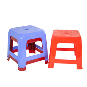 Taburete cuadrado de plástico duradero con diseño moderno de lunares otomanos ligeros y apilables para uso escolar - Product Image 4