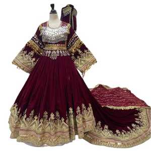 Robe Afghane Moderne Prête à Porter en Dentelle Lourdement Brodé pour Femme – Nouvelle Arrivée, Robe de Mariée Coupe A-Line, Vente en Gros - Product Image 1