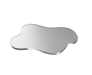 High Quality Eco-Friendly Stocked Modern Acrylic 5mm Thick 400mm Diameter Oval Mats/Pads Table Decoration Accessories <b>Green</b> Gold - Product Image 1