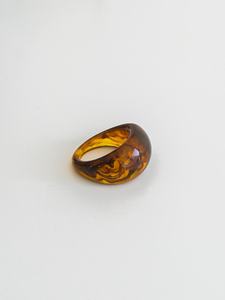 Amber Tone Resin Fashion <b>Ring</b> Oval Statement Band Vintage Accent Jewelry for Women by MN EXPOTRS - Product Image 5