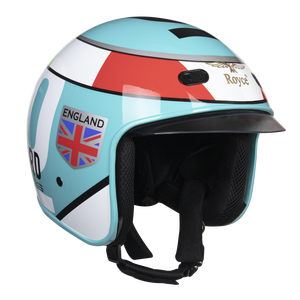 XH26 ROYCE CASQUE HAUTE QUALITÉ 2025 DOT CASQUE CASCO VINTAGE GRAPHIQUE OUVERT FACE CASQUE AVEC VISIÈRE FABRIQUÉ AU VIETNAM 2025 - Product Image 1